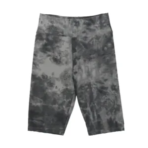 Women’s brushed Imitation tie-dye print short legging