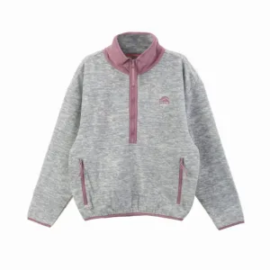 Women Half Zipper Mock Neck Sweatshirts Polar Fleece Thermal Sweater