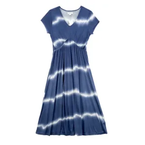 Women’s full print Imitation tie-dye viscose long dress