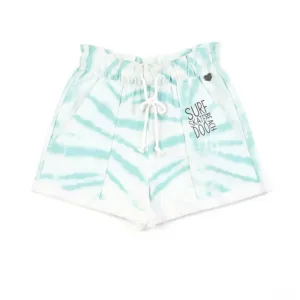 Women’s full print Imitation tie-dye french terry shorts